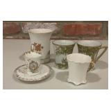 Mixed Antique Porcelain Lot with Hand-Painted