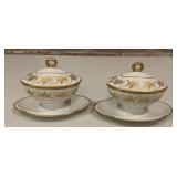 2 Richard Ginori Italy White Porcelain Covered
