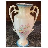 Vintage SUZ Porcelain Double Handle Floral Vase