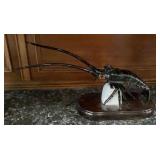 Vintage Hand Carved Spiny Lobster Sculpture on
