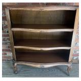 Italian Provincial Walnut Inlaid 3-Shelf Open
