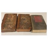Lot of 3 Antique Books  1831 & 1839 The
