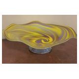 Large 16 In Hand Blown Studio Art Glass