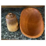 Dr Bob Miller Tiger Maple Vase & Unmarked Bowl