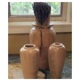 2 Dr Bob Miller Tiger Maple Wood Vase & Lon Erwin