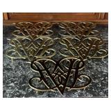 5 Virginia Colonial Williamsburg Brass Trivets