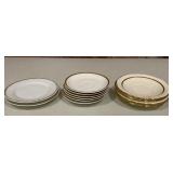 12 Vintage Mixed Porcelain Saucers Czechoslovakia