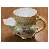 Austria Porcelain Floral Shaving Mug with Brush