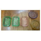 Vintage Uranium Glass and Colored Intaglio