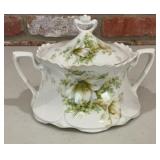 Antique R.S. Prussia Porcelain Covered Sugar Bowl