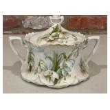 Antique R.S. Prussia Porcelain Covered Sugar Bowl