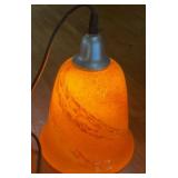 Hand-Blown Amber Art Glass Mini Pendant Light |