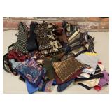 Large Lot of Men's Neckties Bow Ties & Pocket