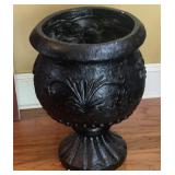 Antique Style Cast Stone Pedestal Garden Urn 
