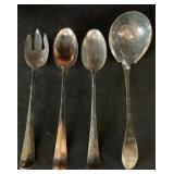 2 Leonard Italy Silverplate & Hallmarked Serving