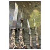 Chase Sheffield Carving Knife/Fork & 2 Carvel H
