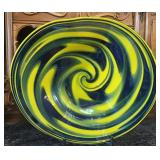 Large 23.5 In Hand Blown Studio Art Glass Wall