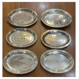 Silverplate Oval Serving Dishes & Pierced Drainer