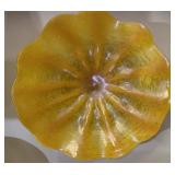 Large 20 In Hand Blown Art Glass Wall Sculpture,