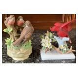 Lefton KW 4954 Cardinal Figurine & Robin Bird