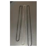 925 Sterling Silver Chain Necklace Lot, Oxidized