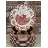 13 Johnson Brothers Old Britain Castles Pink