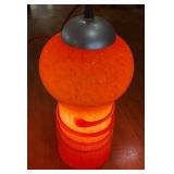 Space Age Style Hand-Blown Orange Confetti Glass