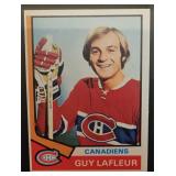 1974 Topps Guy Lafleur Hockey Card