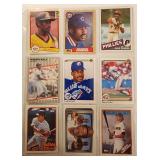 Lot Of 9 1980s Topps/Fleer MLB Cards