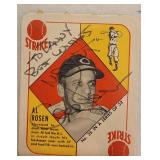 Signed 1951 Topps AL Rosen Card