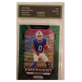 2024 Panini Prizm Keon Coleman Green Wave Graded10