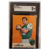 1969 Topps Joe Namath #100 Card SGC 5