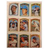 Lot Of 18 1972 Topps MLB Cards