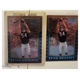 Two 00 Bowman Chrome Brian Urlacher Rookie Cards