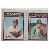 Two 1971 Topps Willie McCovey & Jim Hunter Cards