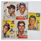 Lot Of 5 1953-54 Topps Baseball Cards