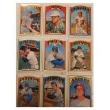 Lot Of 18 1972 Topps MLB Cards