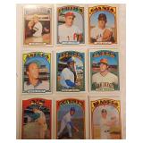 Lot Of 18 1972 Topps MLB Cards