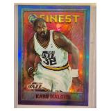 95-96 Topps Finest Refractor Karl Malone Card