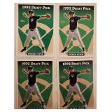 Lot Of 4 1992 Topps Derek Jeter Rookie Cards