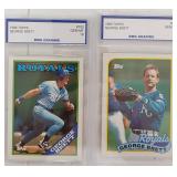 Two Topps 1988-89 George Brett Cards Both BMG 10s