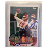 Autographed 1993 Topps Joe Montana #200 Card