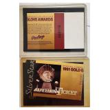 Two 91 Rawlings  Gold Glove  SilverStar Holograms