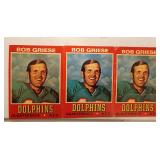 3 1974 Wonder Bread Bob Griese #8 Cards