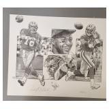 Joe Montana & Jerry Rice Lithograph/200