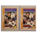 Two 1978 Topps All Pro Walter Payton Cards