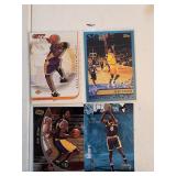Lot of 4 90s-00s Kobe Bryant Insert Cards