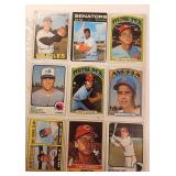 Lot Of 9 1960s-70s Topps MLB Cards
