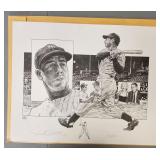 Joe DiMaggio Ltd Ed 172/200 Signed Art Print