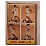 1962 Topps Roger Maris #313 Card 61st HR